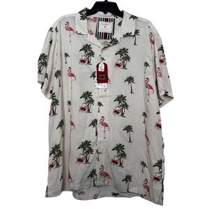 Denim &‎ Flower Ricky Singh Hawaiian Christmas Shirt- Flamingos & Santa Claus